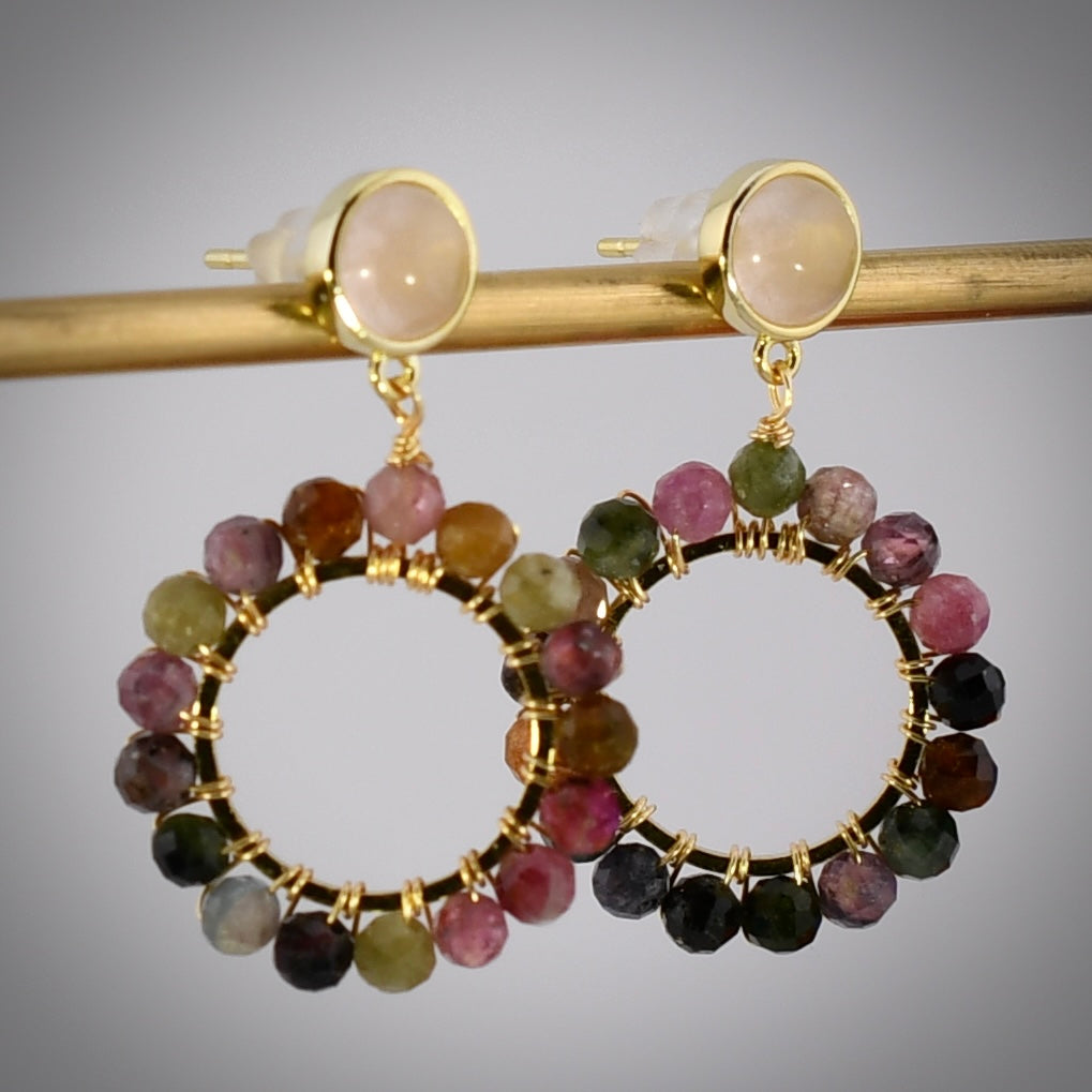 Tourmaline Ring Earrings by Harold & Hazel