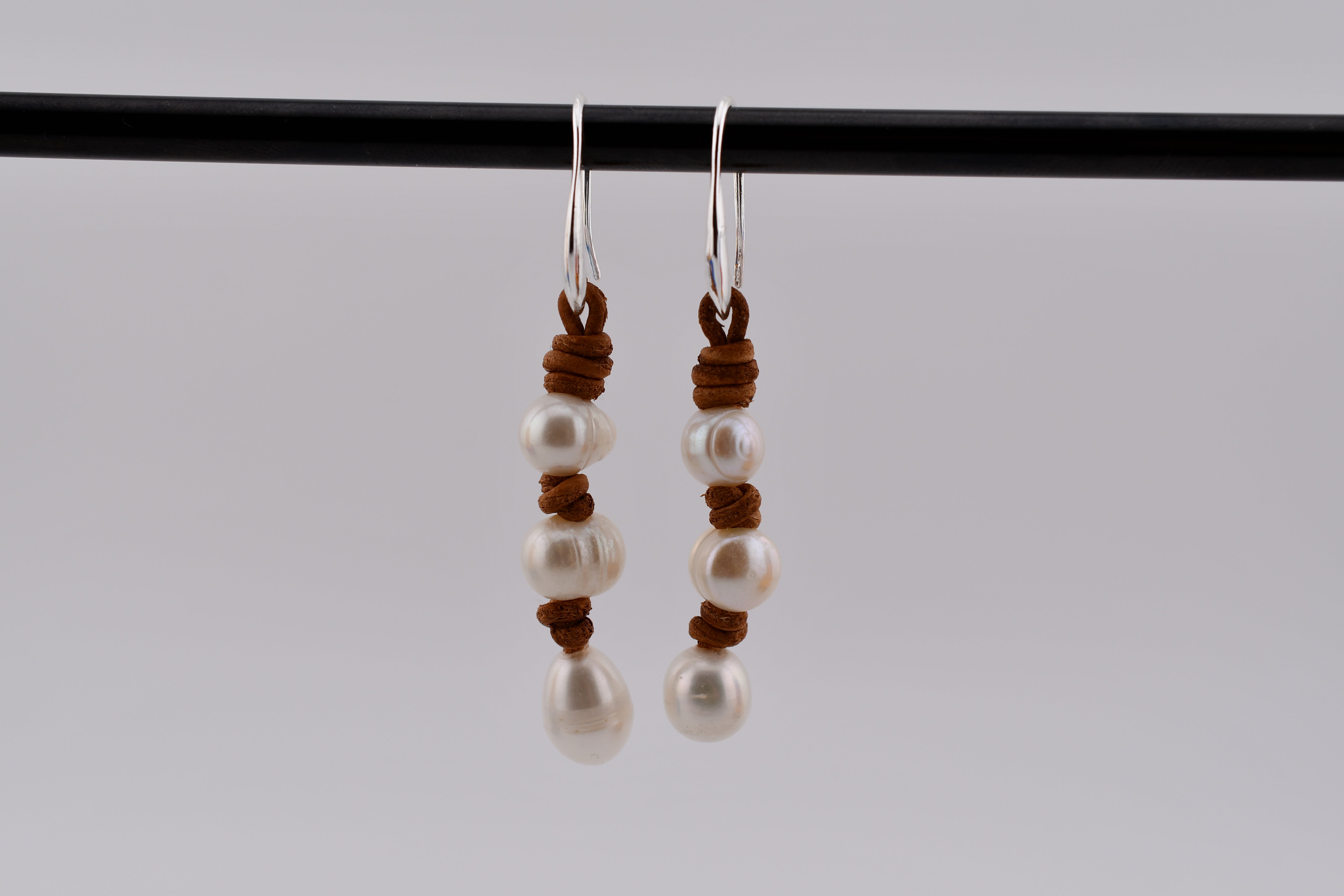 Triple Pearl Earrings by Harold & Hazel