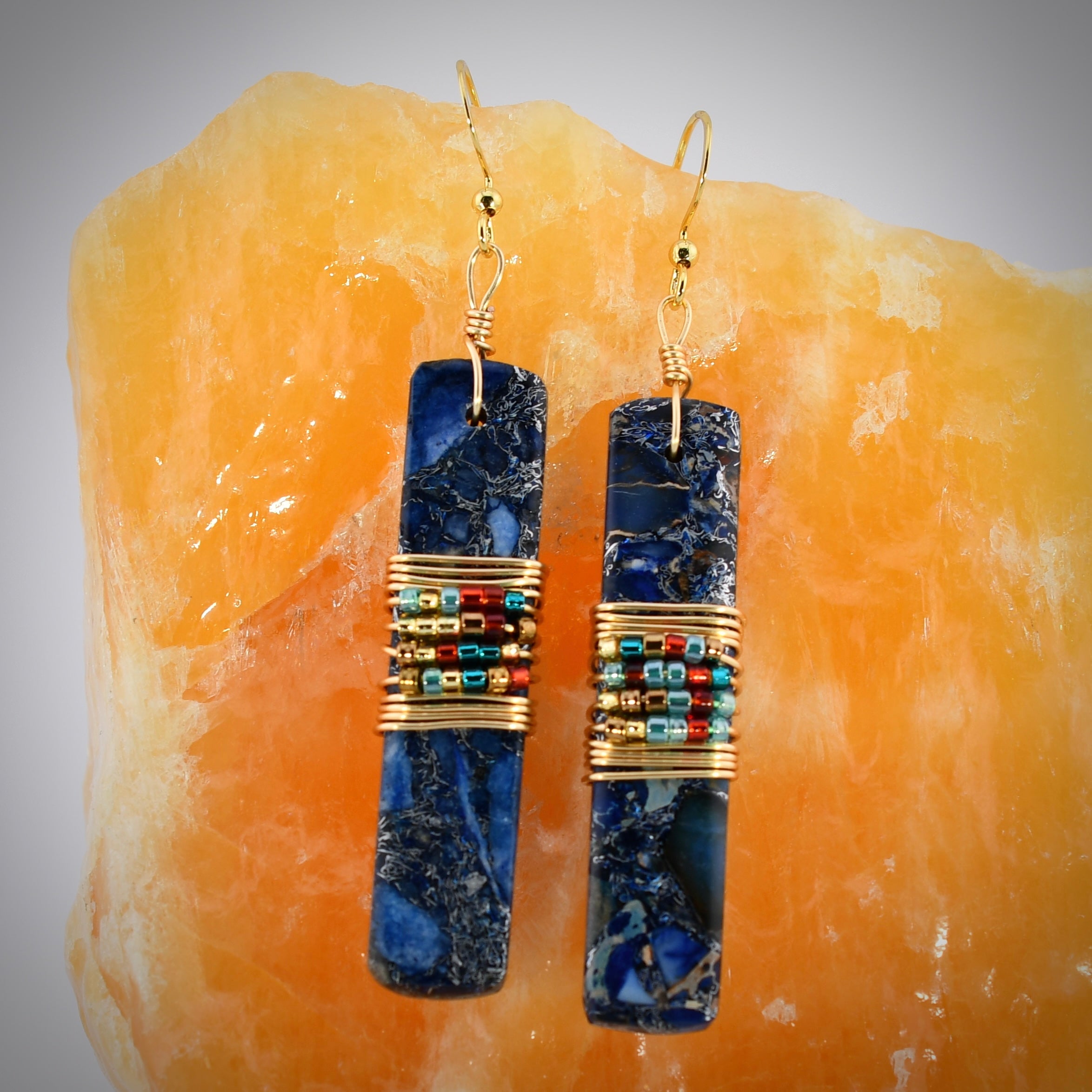 Wrapped Jasper Earrings by Harold & Hazel