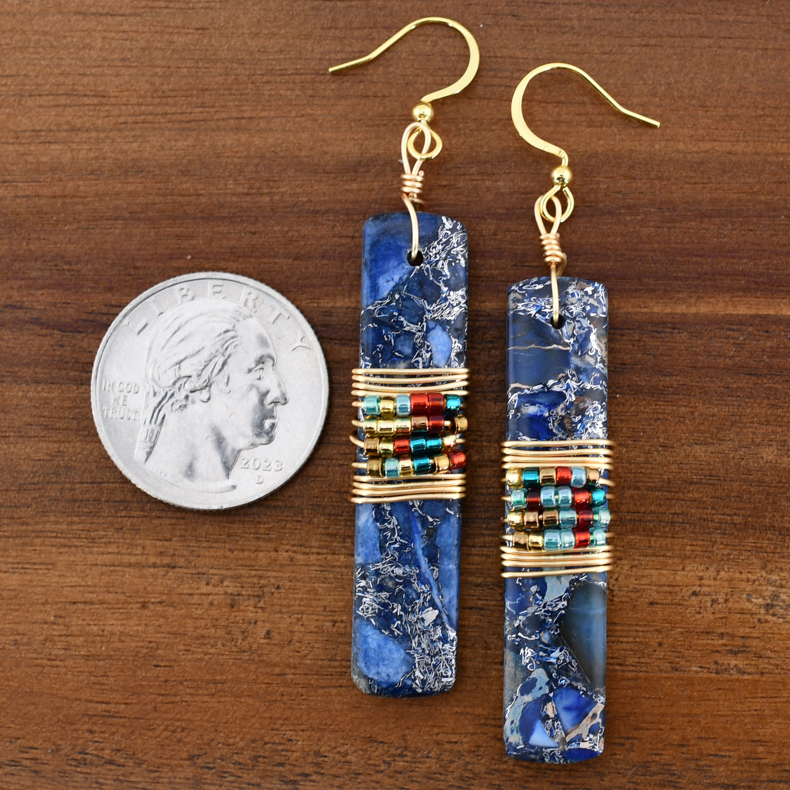 Wrapped Jasper Earrings by Harold & Hazel